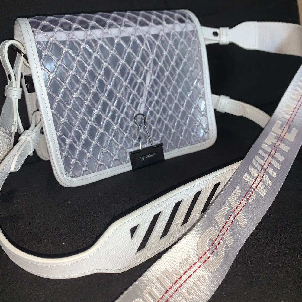 Authentic OFF-WHITE Virgil Abloh PVC Net Bag